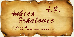 Ankica Hrkalović vizit kartica